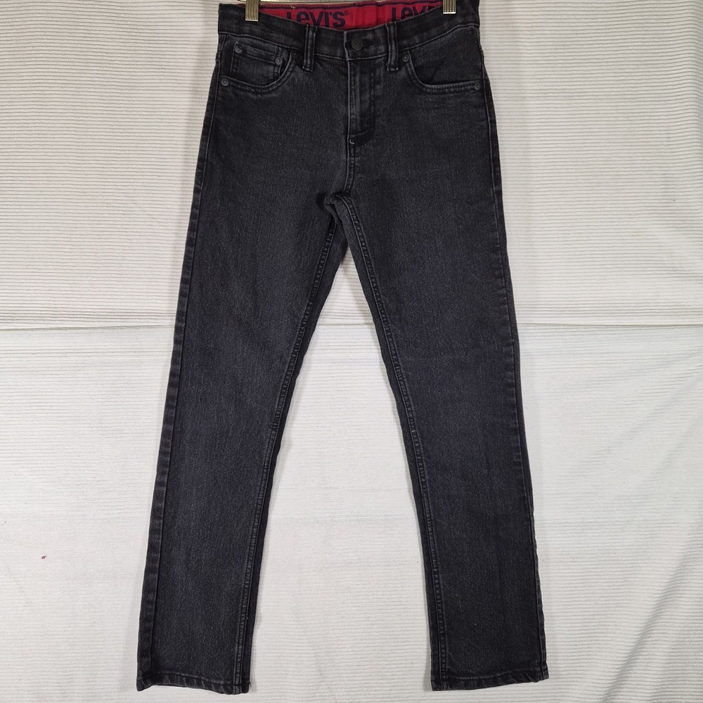 Levi's 511 Slim Black Jeans Youth 14 Reg 27x29 Stretch Dark Wash